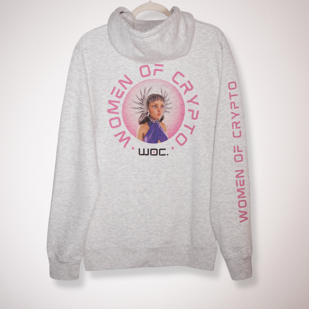 Women of Crypto Avatar Zip Up - Grey